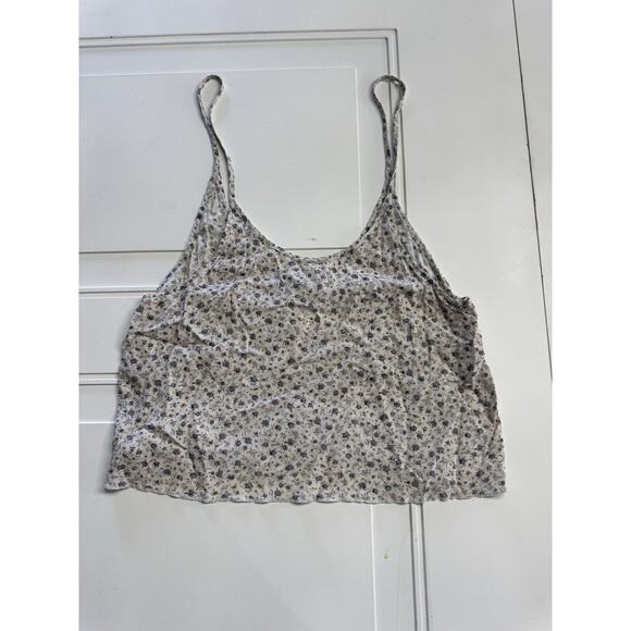 Brandy Melville Tops - Brandy Melville Women’s White Floral Pattern Tank Top OS (XS/S)